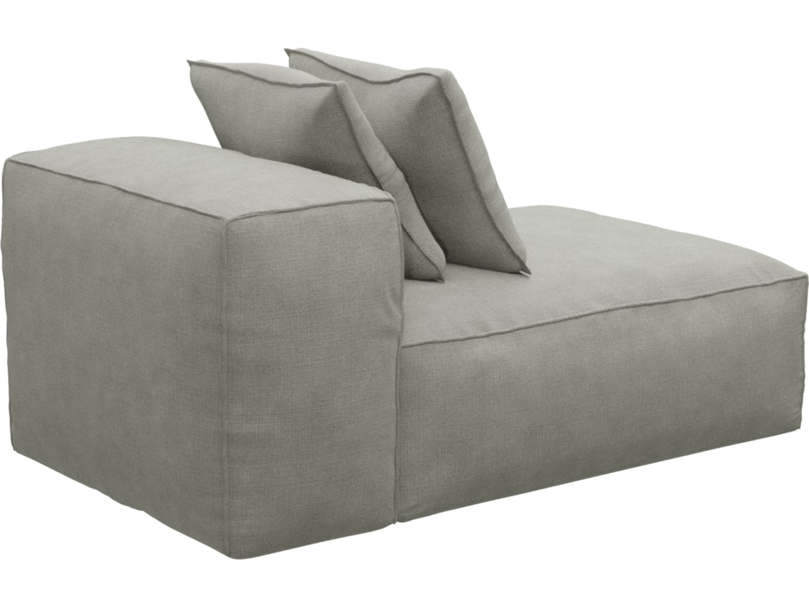 Riley Toorak Pebble Module Chaise color Toorak Pebble