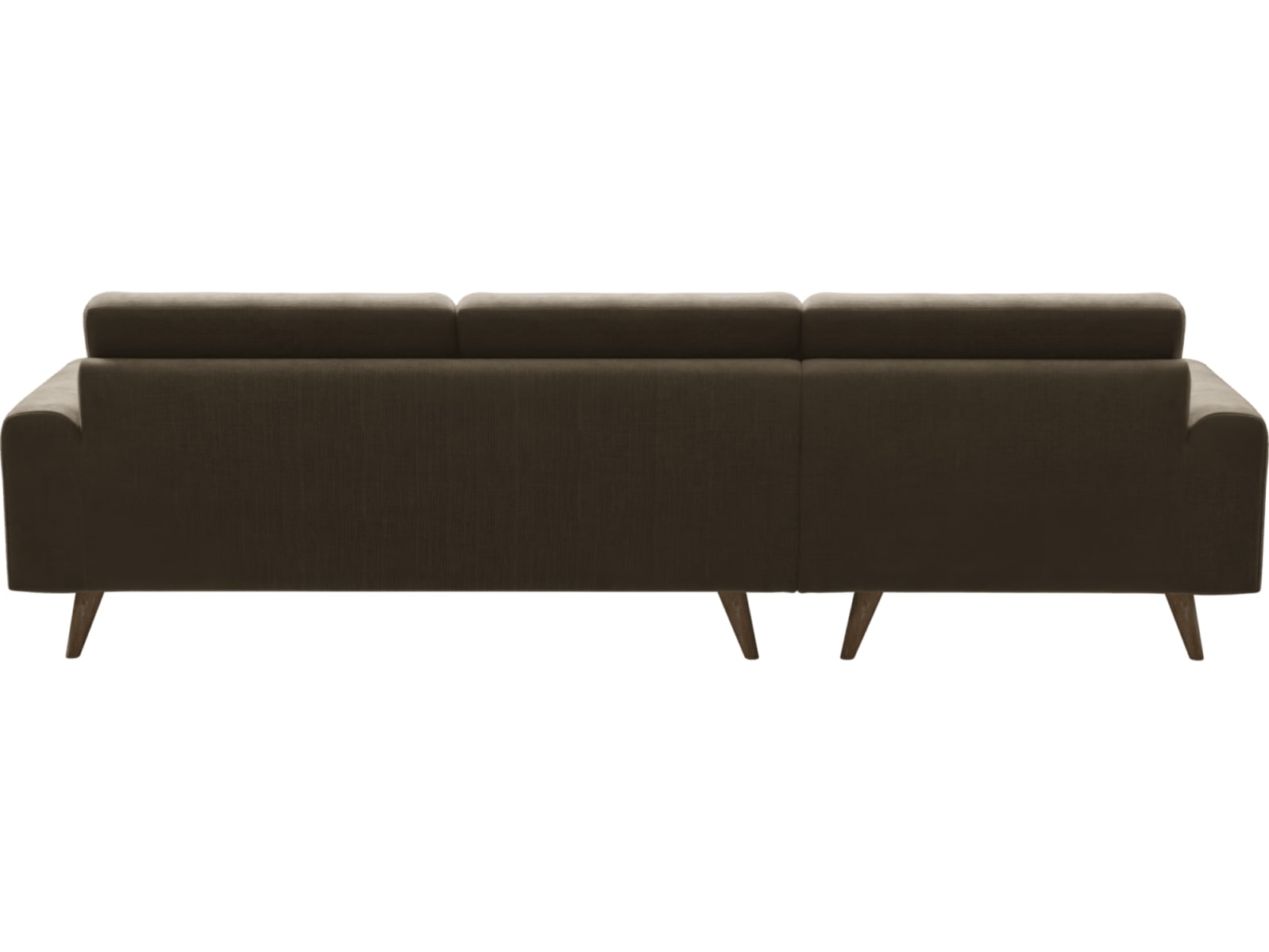 Dane Tribute Walnut Chaise Sofa - 3 Seater color Tribute Walnut