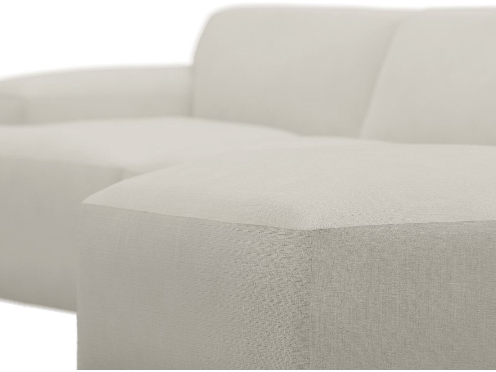 Copenhagen Toorak Pearl Chaise Sofa - 3 Seater color Toorak Pearl