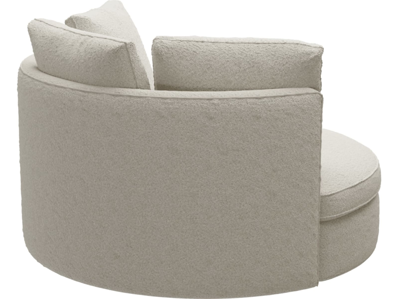 Adore Boucle Ivory Swivel Chair color Boucle Ivory