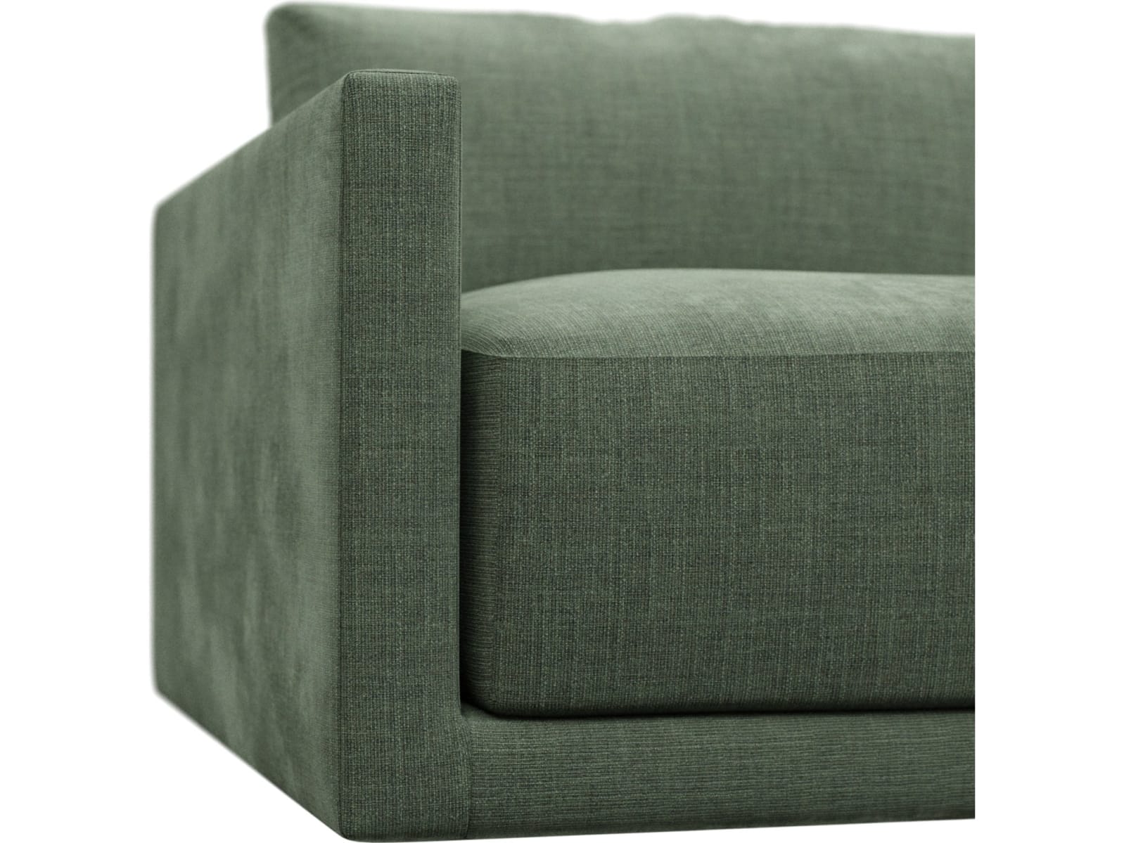 Haven Tribute Dark Jade Left Arm Facing Chair Sofa Module color Tribute Dark Jade