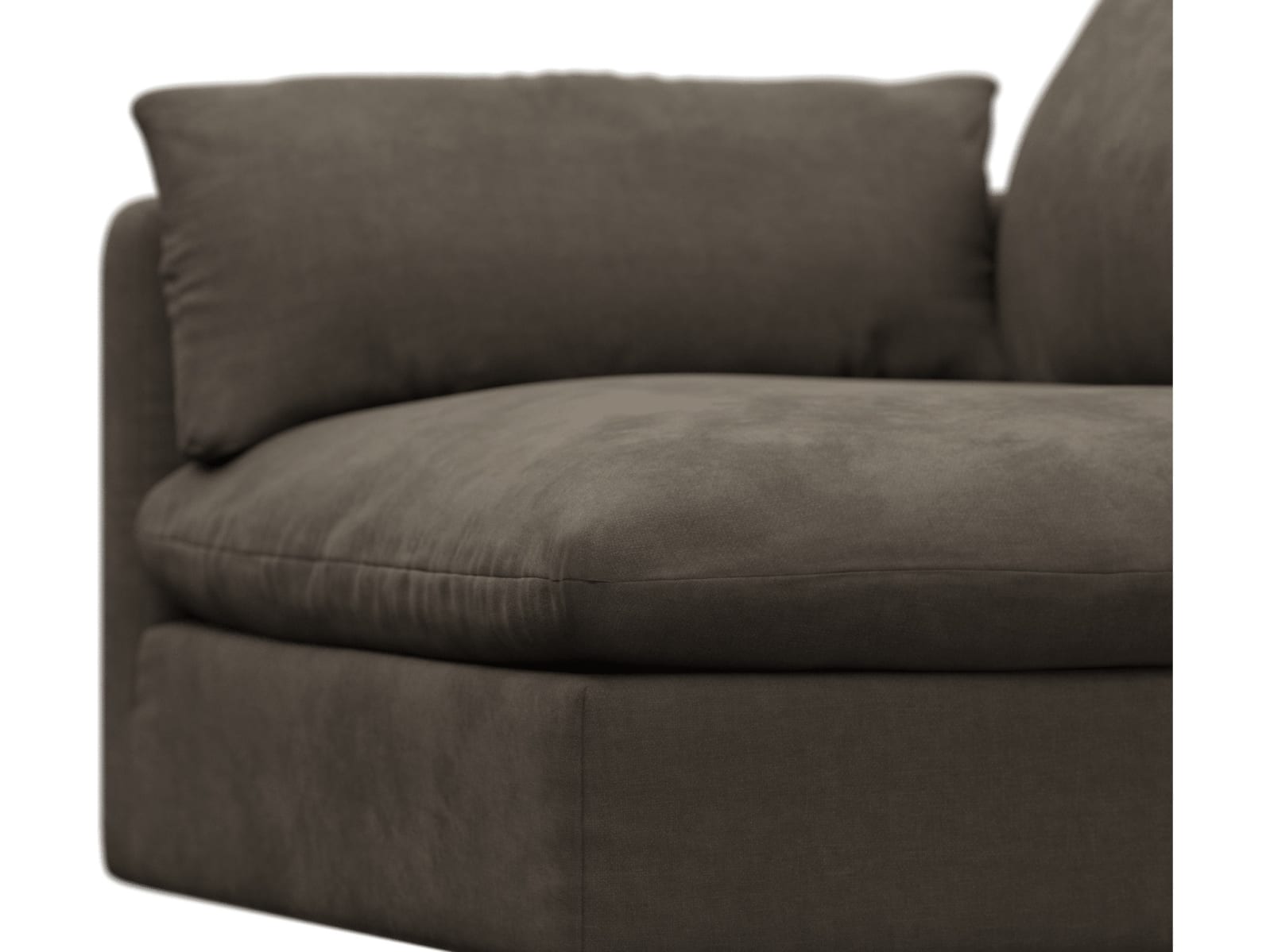 Willow Muse Mink 1 Seat Left Arm Facing Sofa Module color Muse Mink