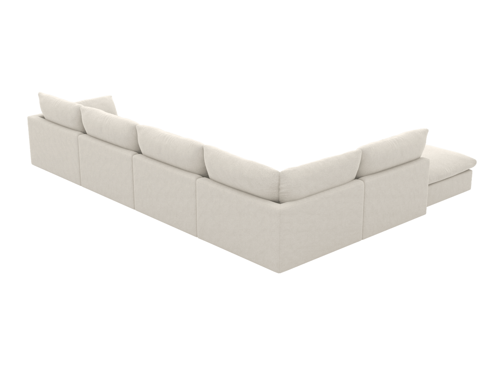 Willow California Ivory Modular Sofa LAF - 6 Seater color California Ivory