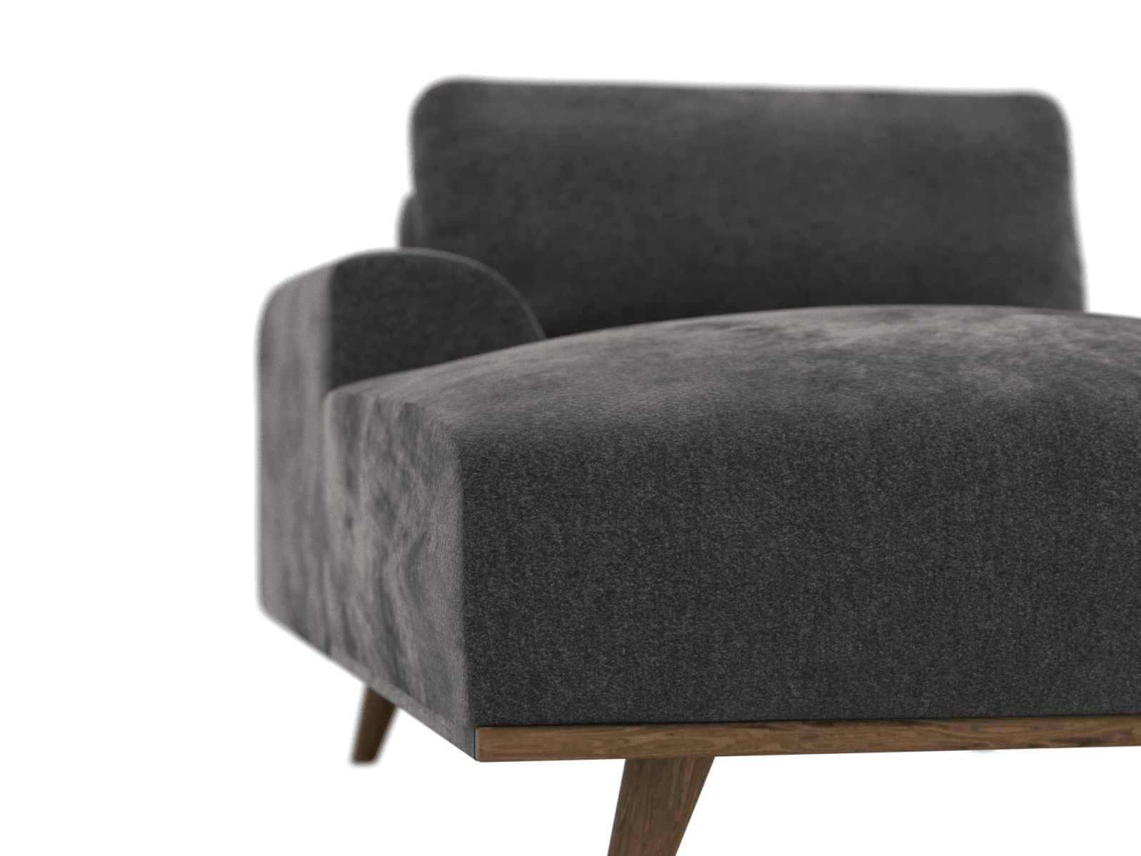 Dane California Charcoal Chaise Left Arm Facing Sofa Module color California Charcoal