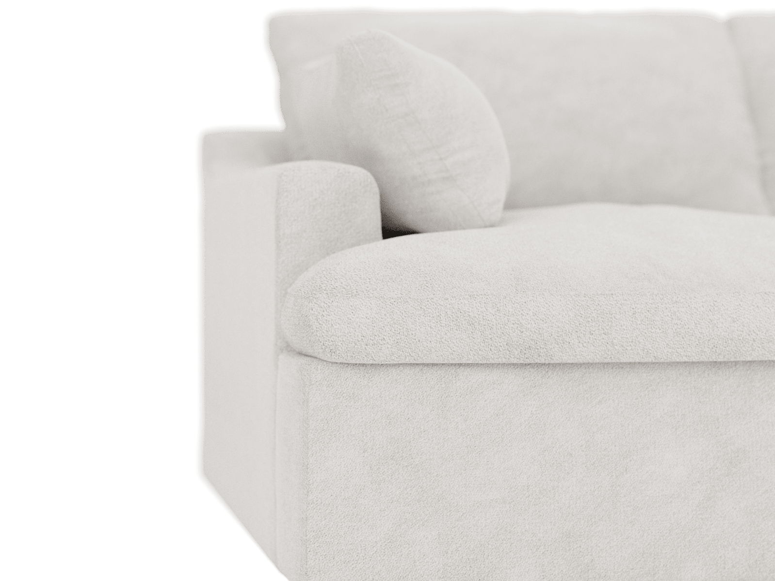 Retreat California Ivory Chaise Sofa - 3 Seater color California Ivory