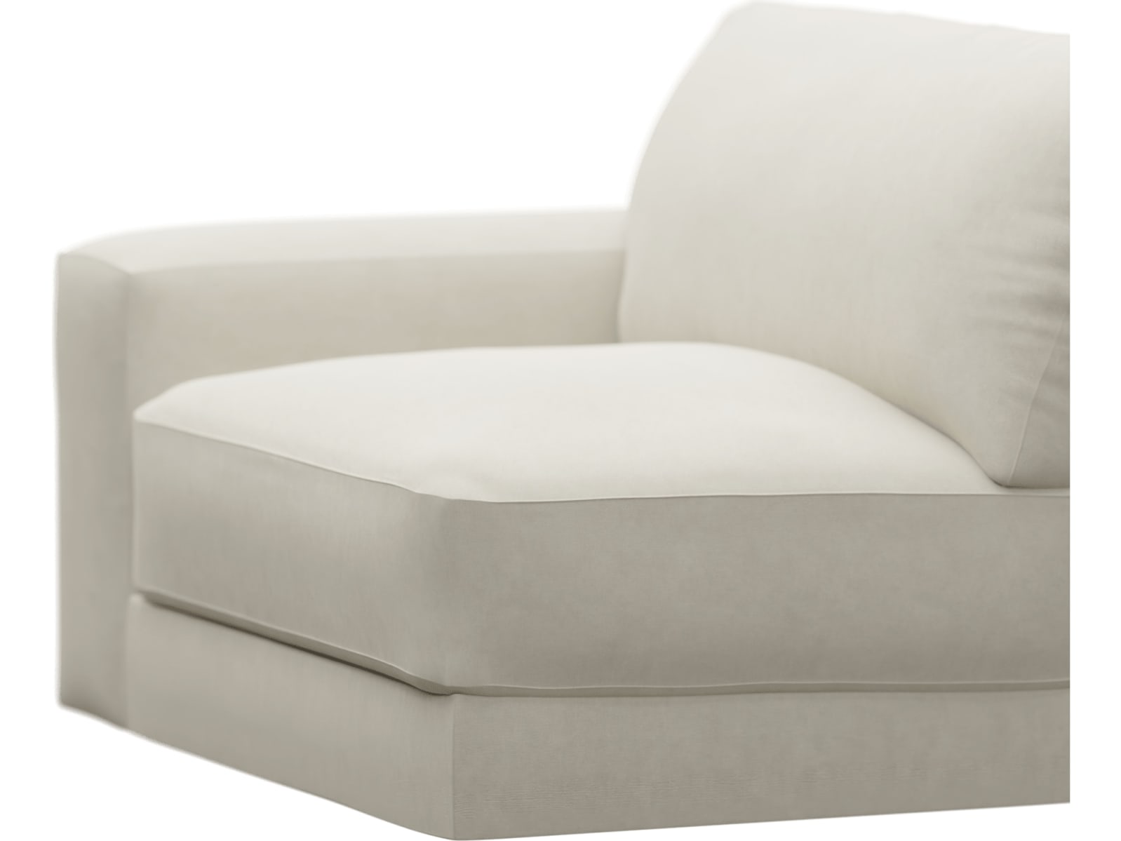 Monica Muse Flax Left Arm Facing Chair Module color Muse Flax