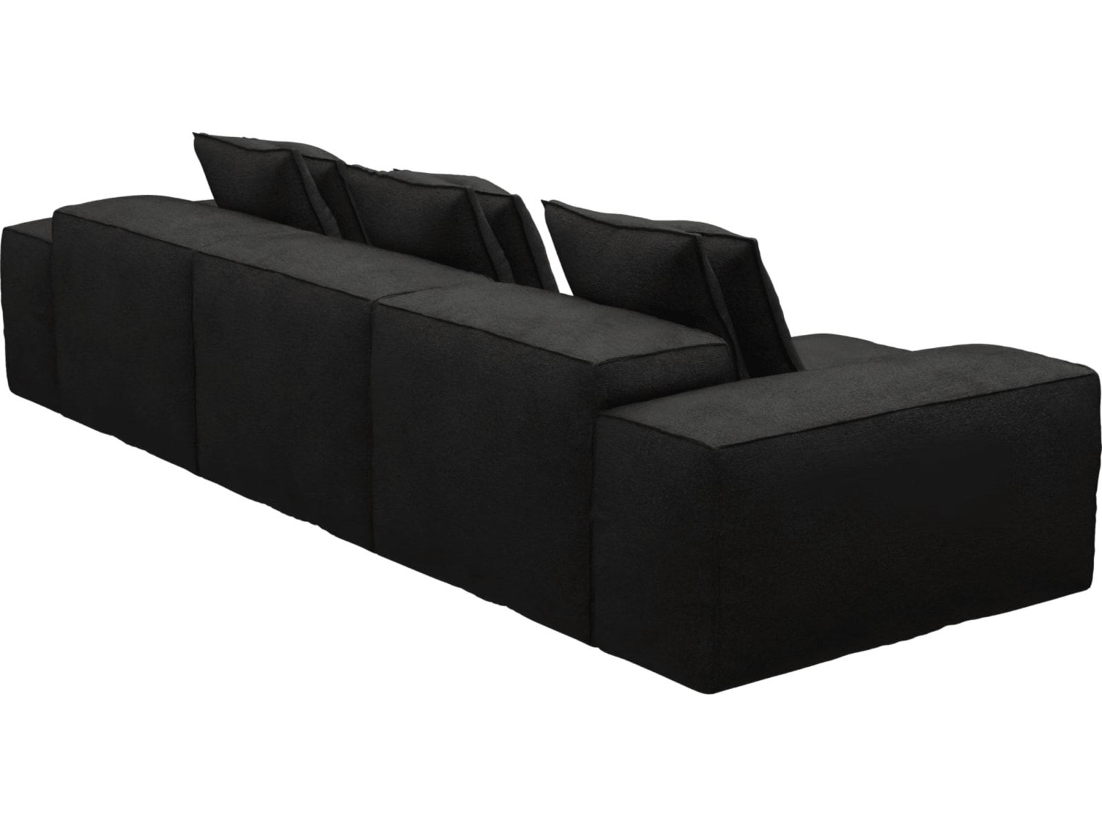 Riley California Charcoal Modular Sofa - 3 Seater Chaise color California Charcoal