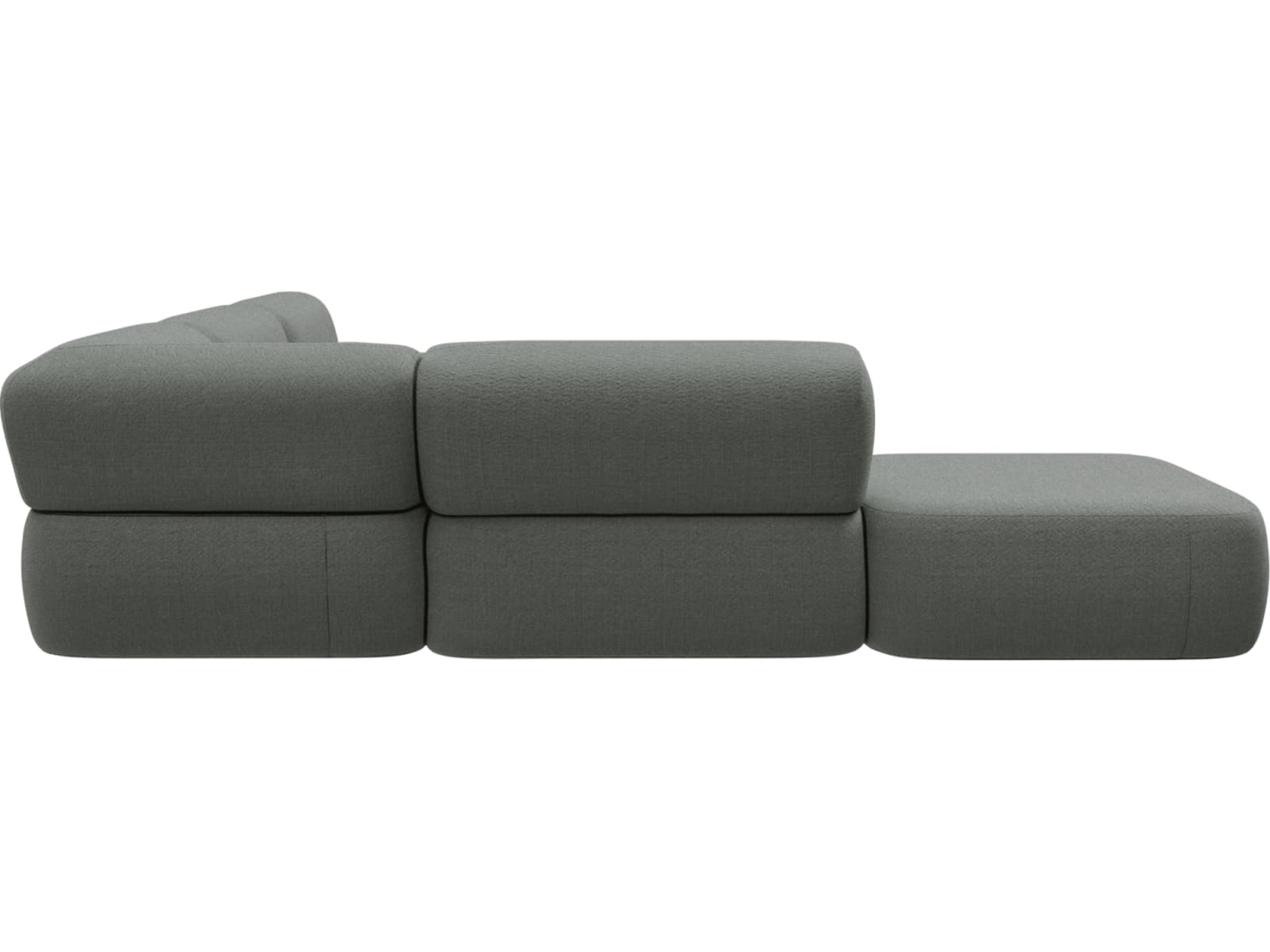 Beckett Tribute Storm Modular Sofa - 6 Piece color Tribute Storm