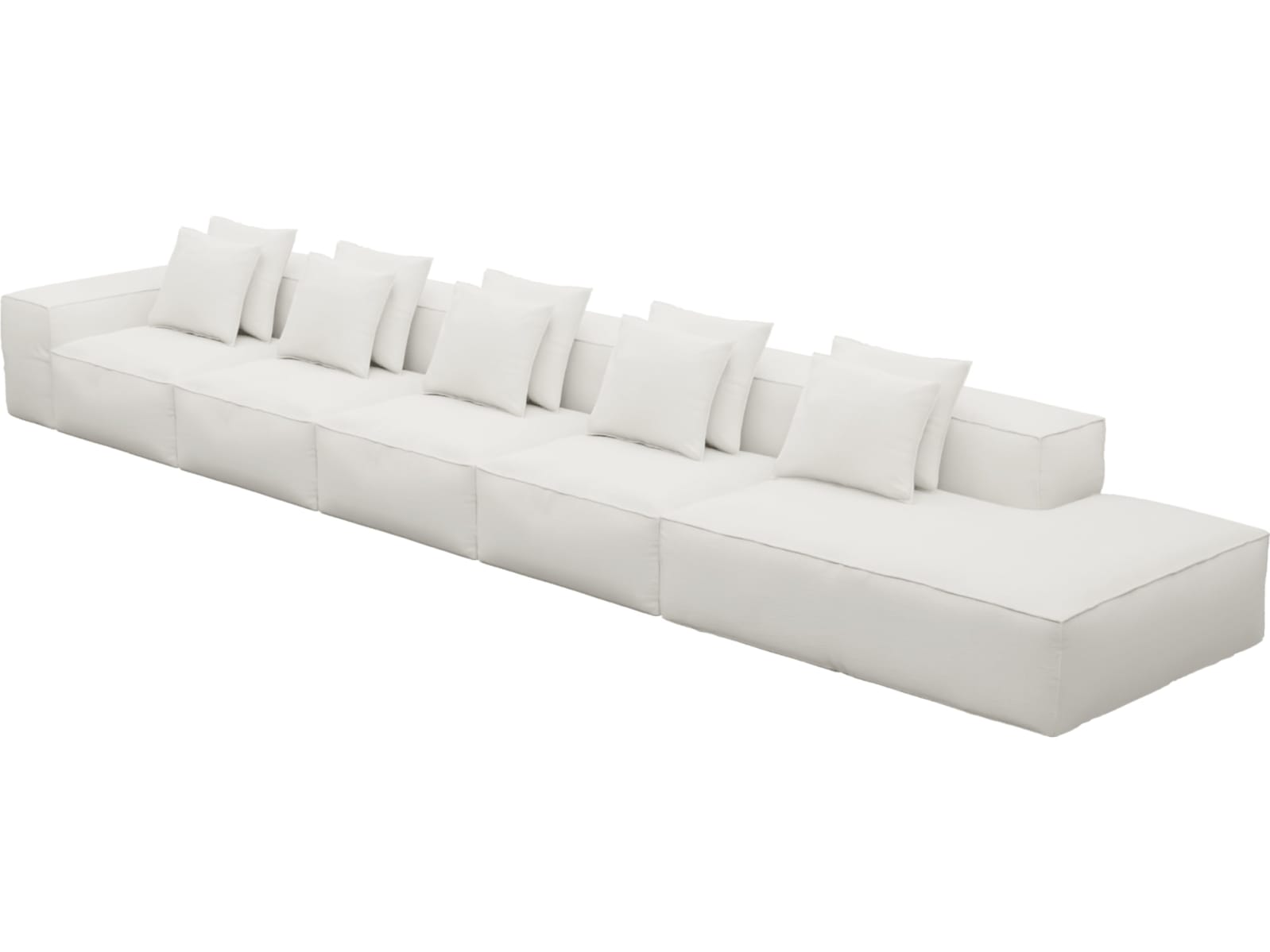 Riley Tribute Ice Modular Sofa - 1x Arm, 4x Armless, 1x Right Terminal color Tribute Ice