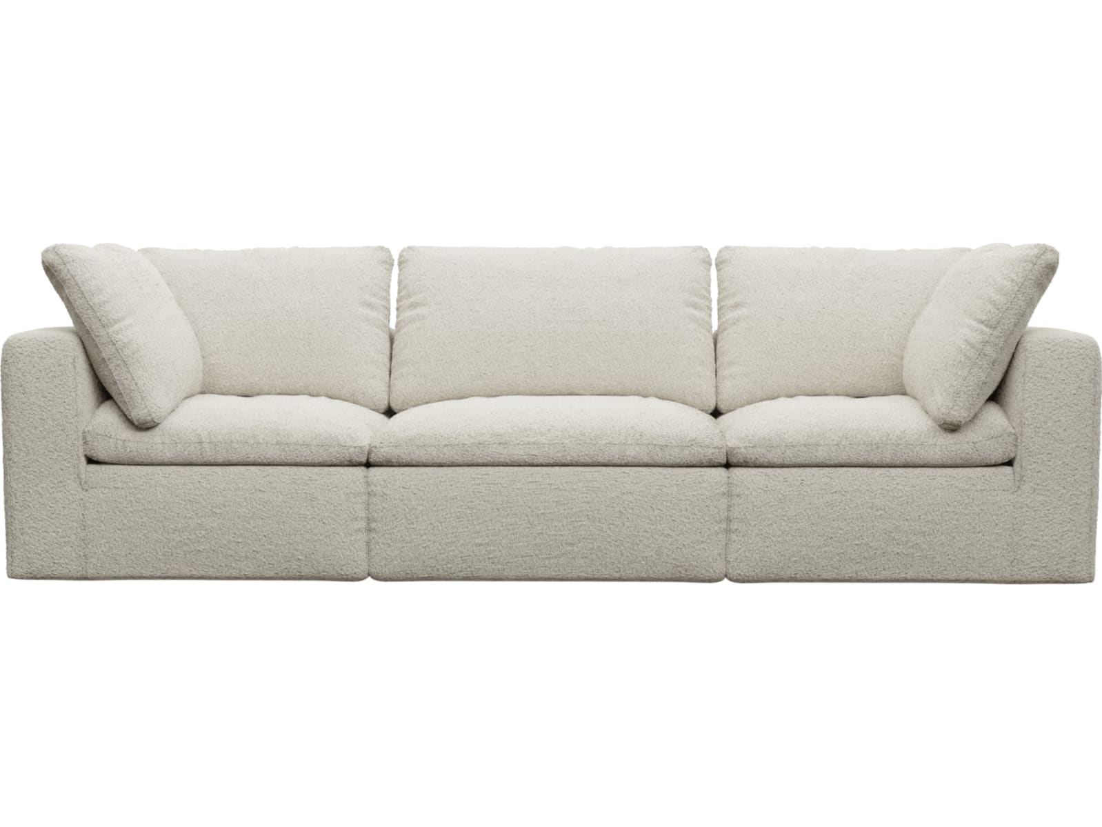 Cloud Boucle Ivory Modular Sofa - 3 Piece color Boucle Ivory