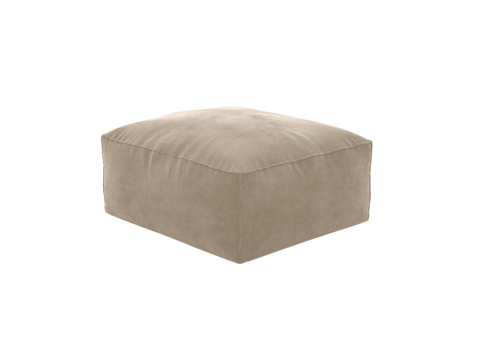 Riley Muse Soft Brown Ottoman - Small color Muse Soft Brown
