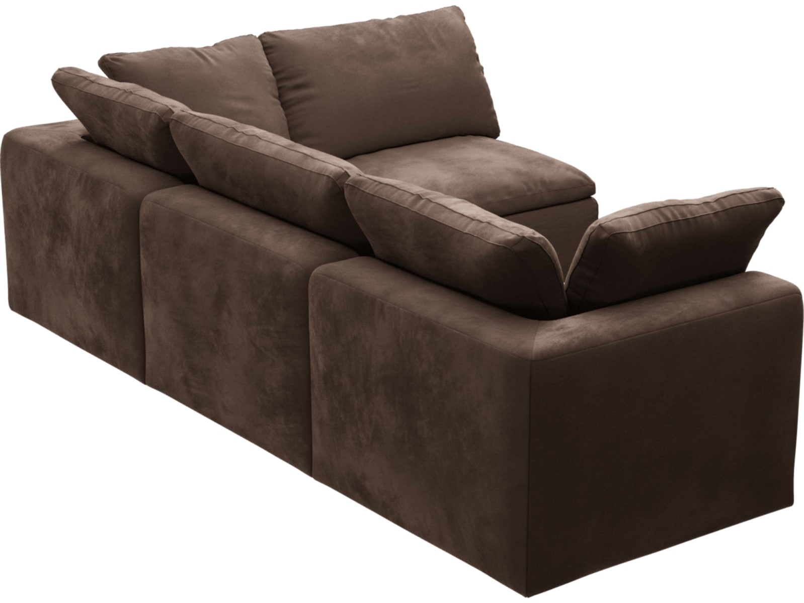Cloud Muse Chocolate Modular Sofa - 4 Piece color Muse Chocolate