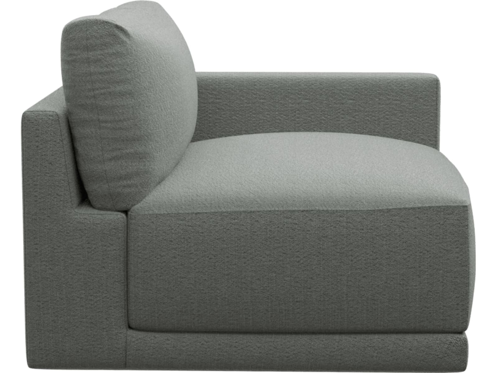 Haven Tribute Storm Right Arm Facing Chair Sofa Module color Tribute Storm