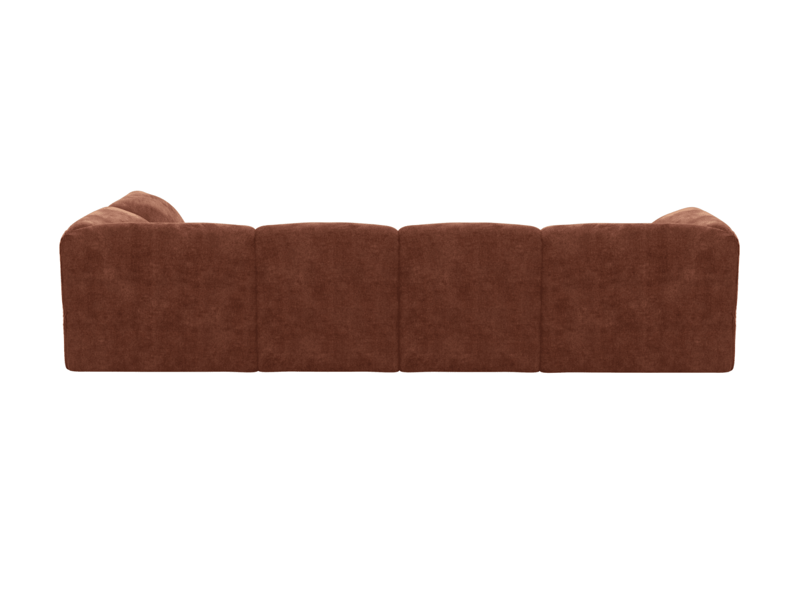 Kai Muse Rust Modular Sofa with Ottoman - 5 Seater color Muse Rust