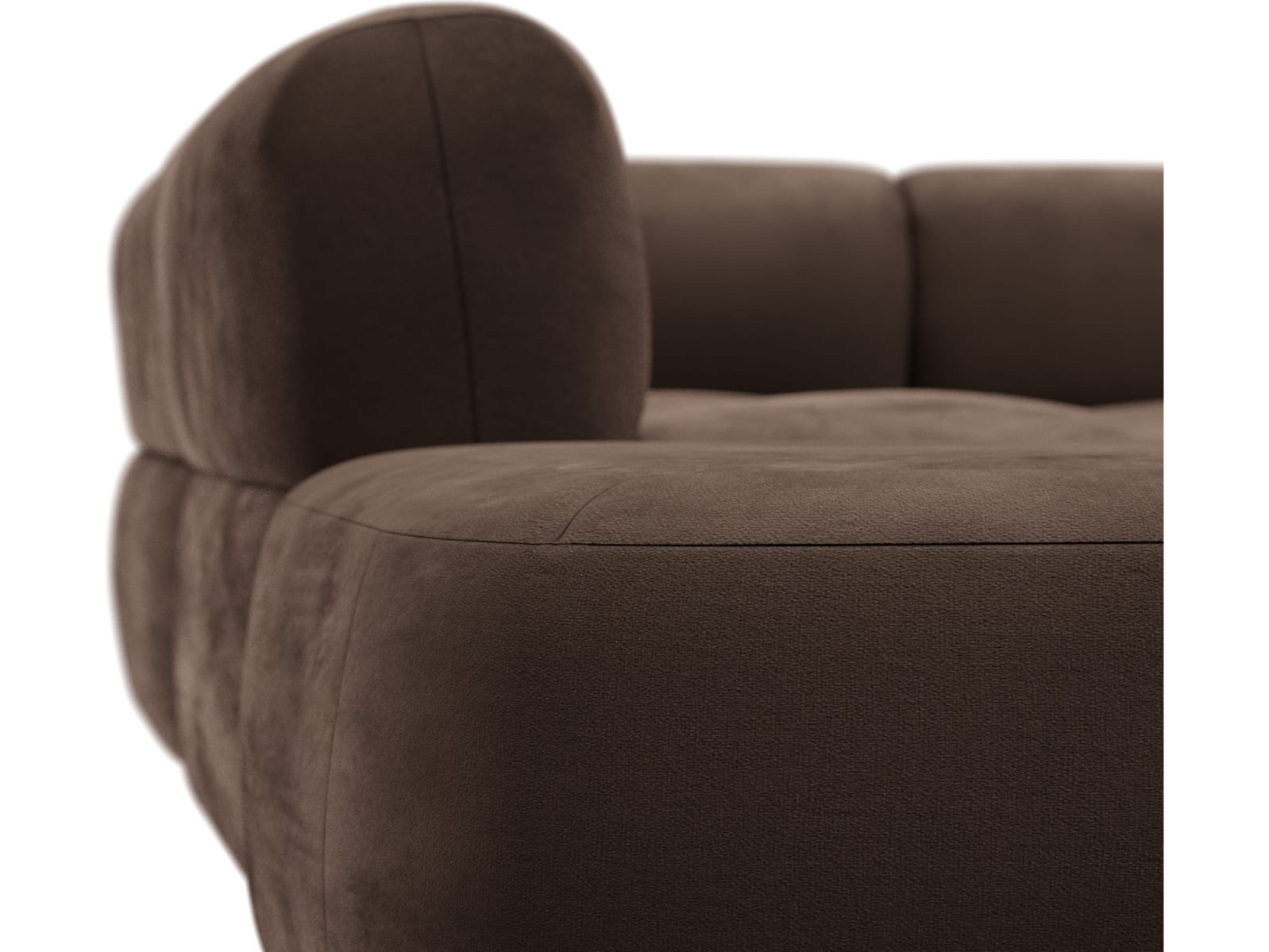 Beckett Muse Chocolate Modular Sofa - 6 Piece color Muse Chocolate