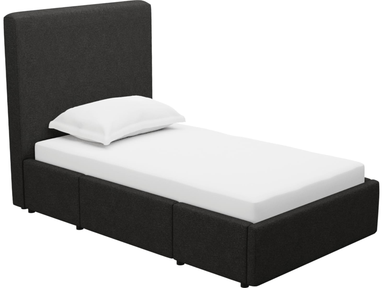 Aria California Charcoal Left Drawer Storage Bed color California Charcoal