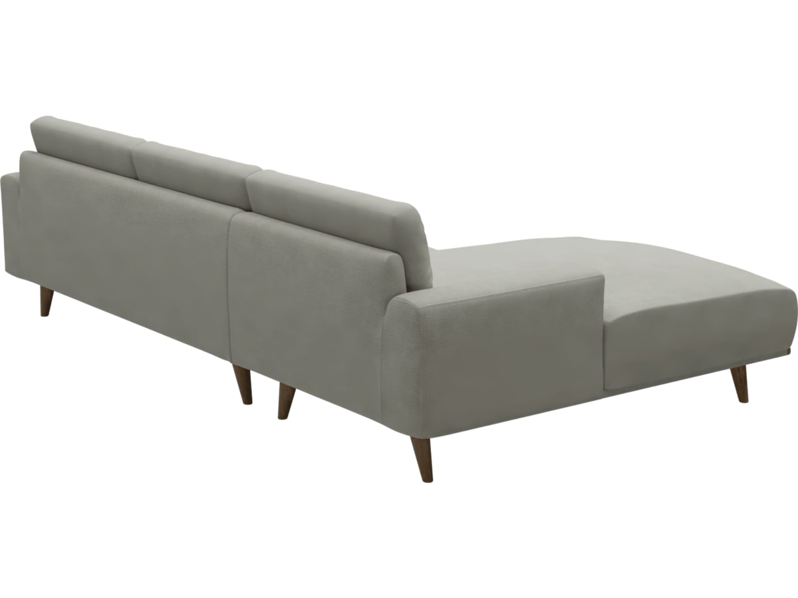 Dane Toorak Pebble Chaise Sofa - 3 Seater color Toorak Pebble