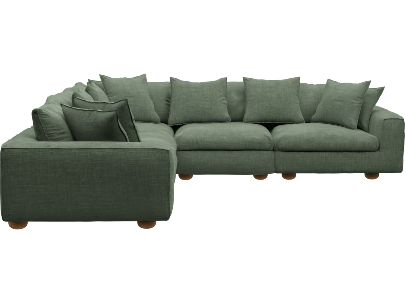 Tully Tribute Dark Jade Modular Sofa - 5 Piece color Tribute Dark Jade