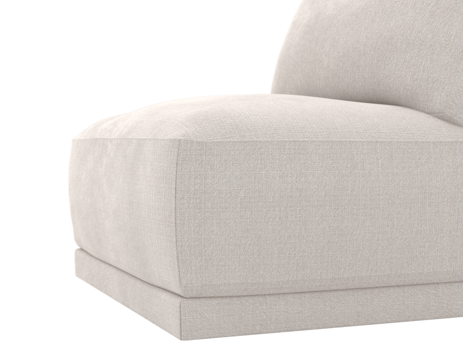 Emily Armless Chair Module Toorak Pearl color Toorak Pearl
