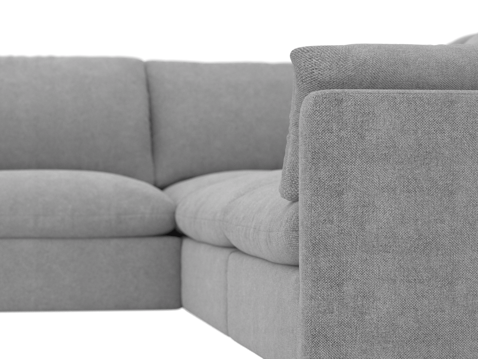 Willow California Slate Modular Sofa - 5 Seater LAF Terminal color California Slate