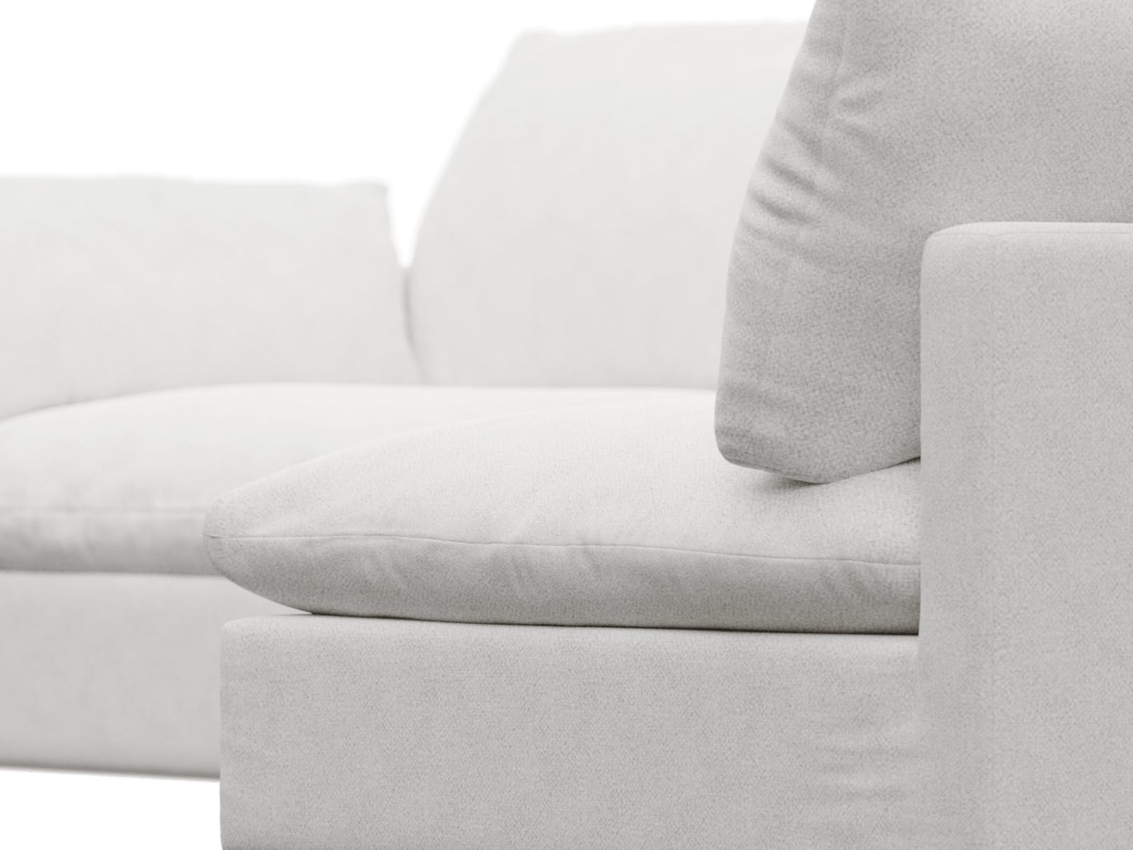 Willow Noa Fog Corner Sofa - 4 Seater RAF Terminal color Noa Fog