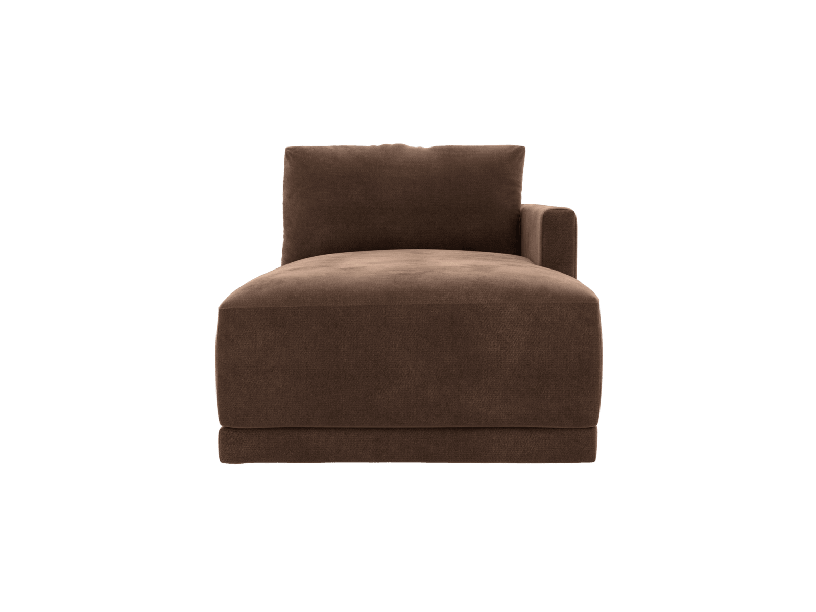 Haven Muse Chocolate Right Arm Facing Chaise Sofa Module color Muse Chocolate