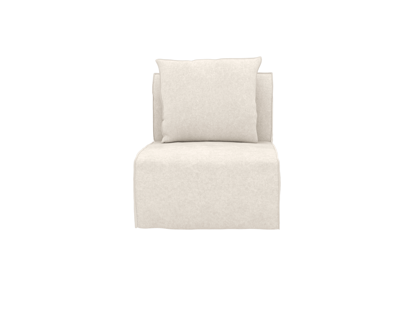Como Slipper Chair Armless 1 Seater Slipcover Tribute Ice color Tribute Ice