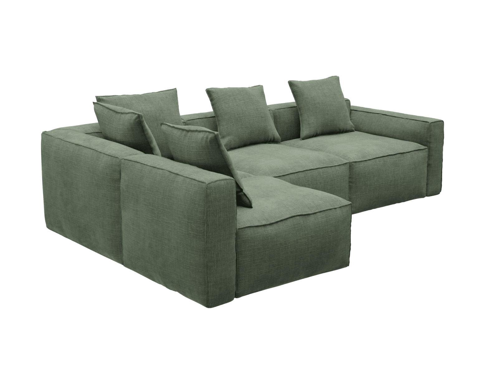 Riley Apt Tribute Dark Jade Corner Sofa - 4 Seater LAF Terminal color Tribute Dark Jade