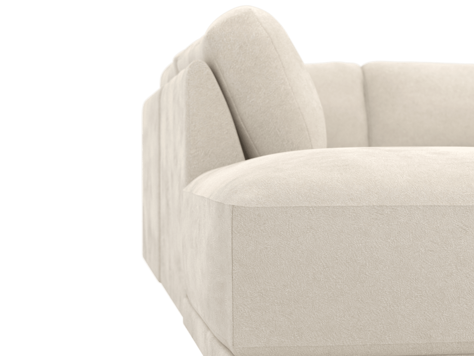 Emily Muse Flax Modular Sofa - 6 Seater color Muse Flax