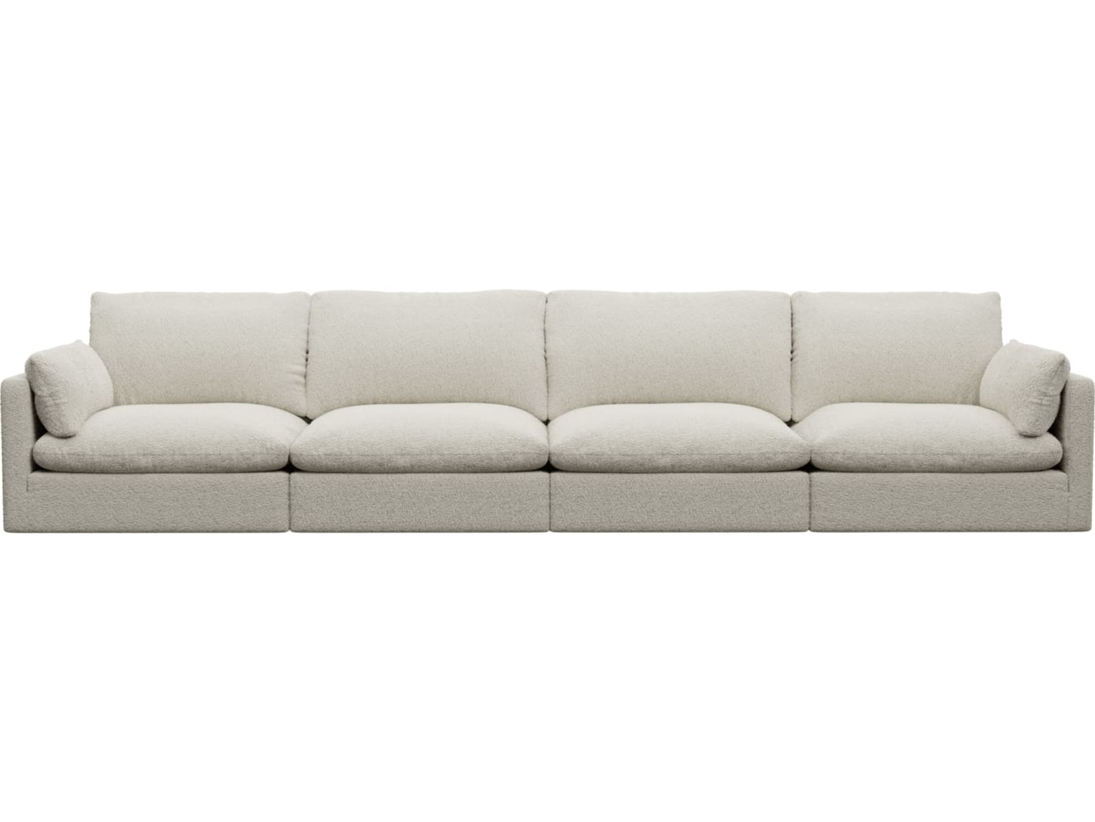 Willow Boucle Ivory Modular Sofa - 4 Seater color Boucle Ivory