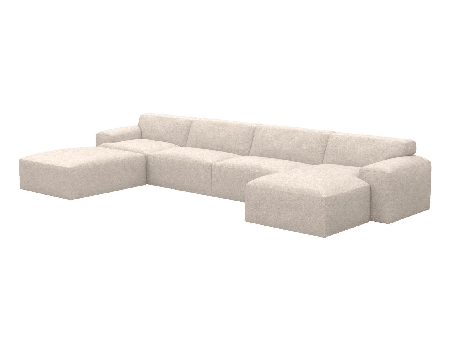 Copenhagen Noa Desert Chaise Sofa - 5 Seater U Shaped Modular color Noa Desert