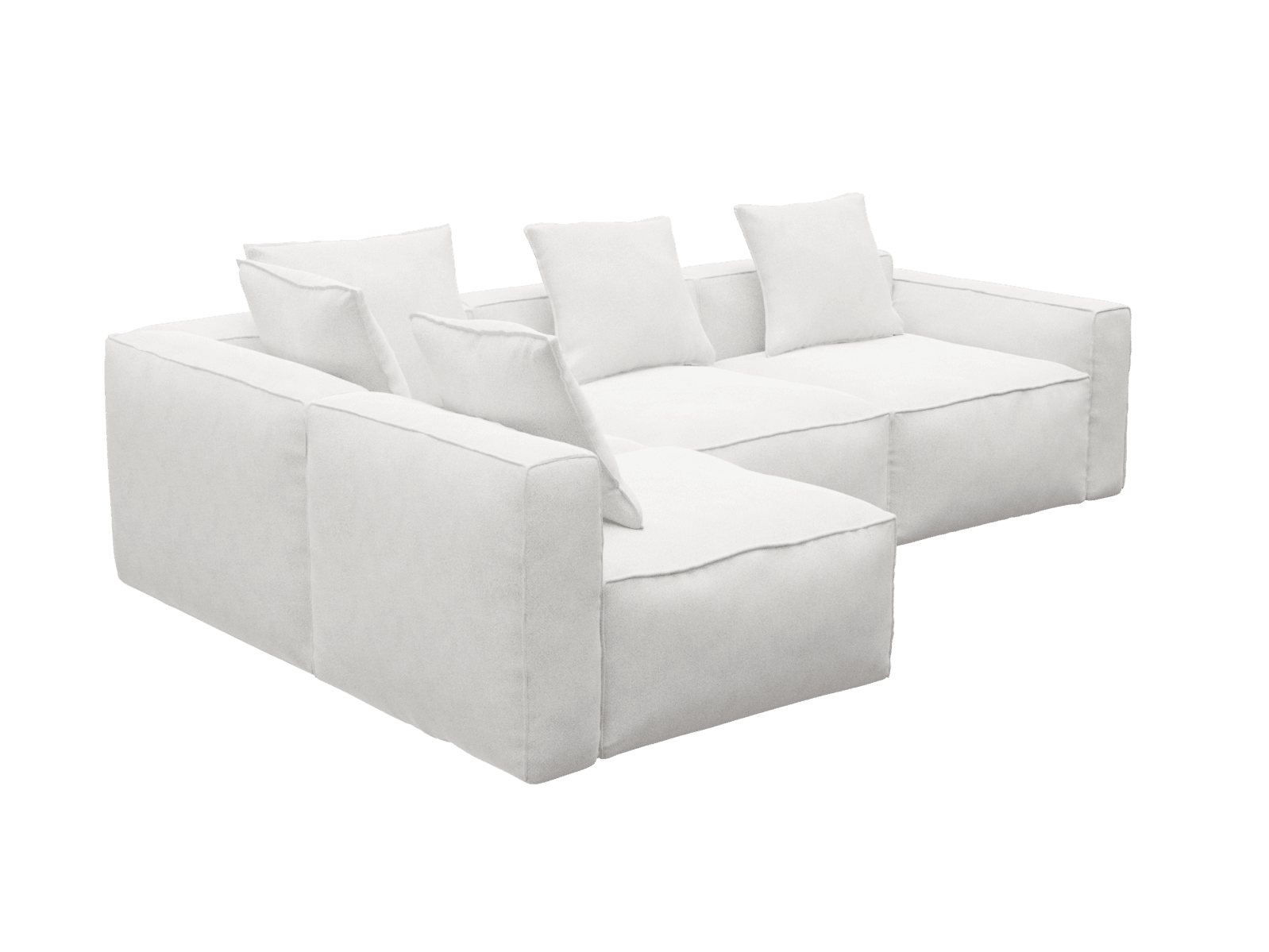 Riley Apt Noa Fog Corner Sofa - 4 Seater LAF Terminal color Noa Fog