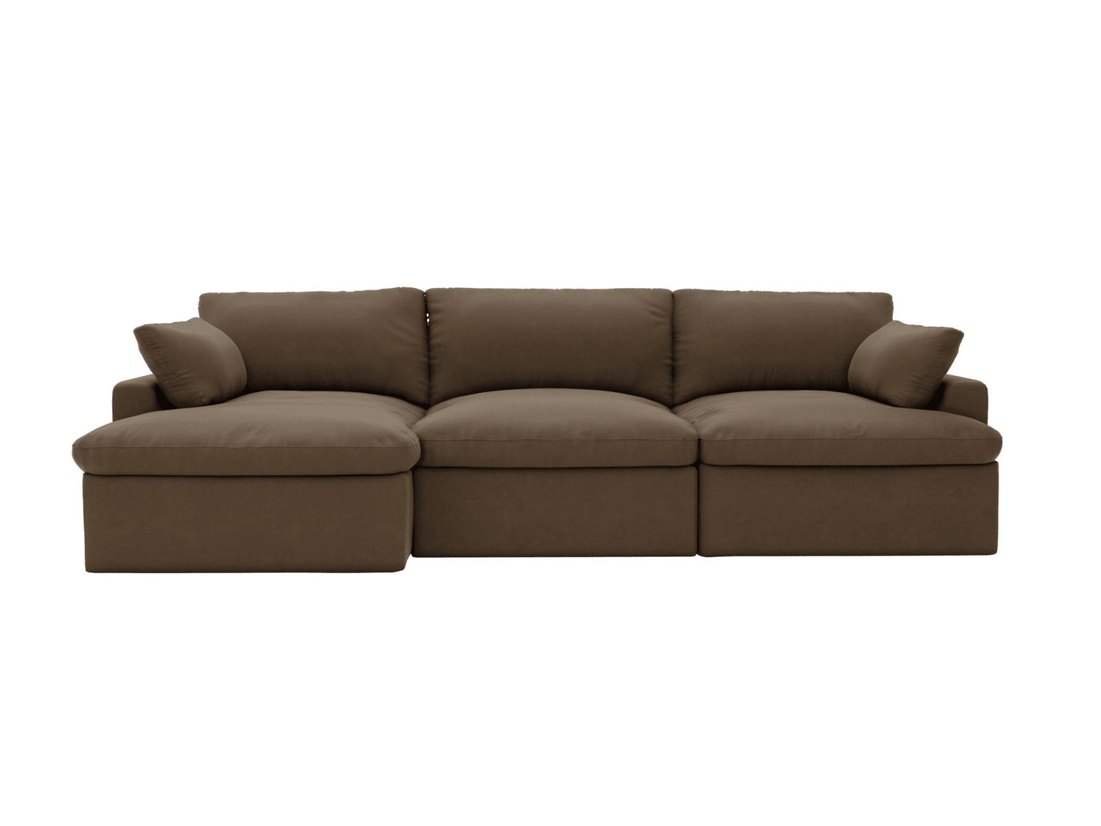 Retreat Blaze Mocha Chaise Sofa - 3 Seater color Blaze Mocha