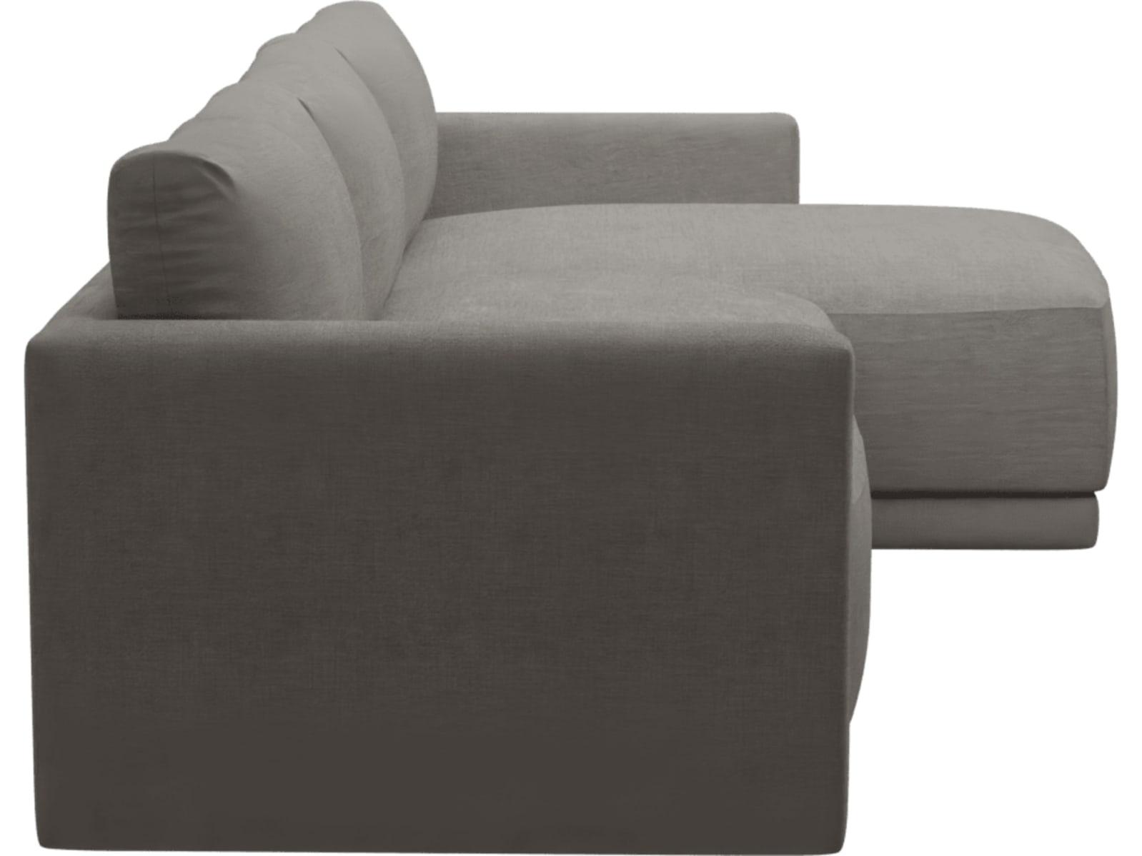 Haven Isla Soft Grey Chaise Sofa - 3 Seater color Isla Soft Grey