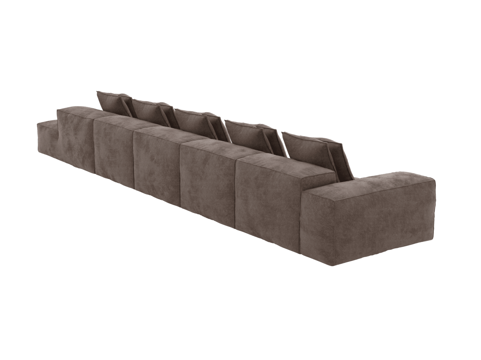Riley Muse Mink 6 Seater Terminal Right Modular Sofa color Muse Mink
