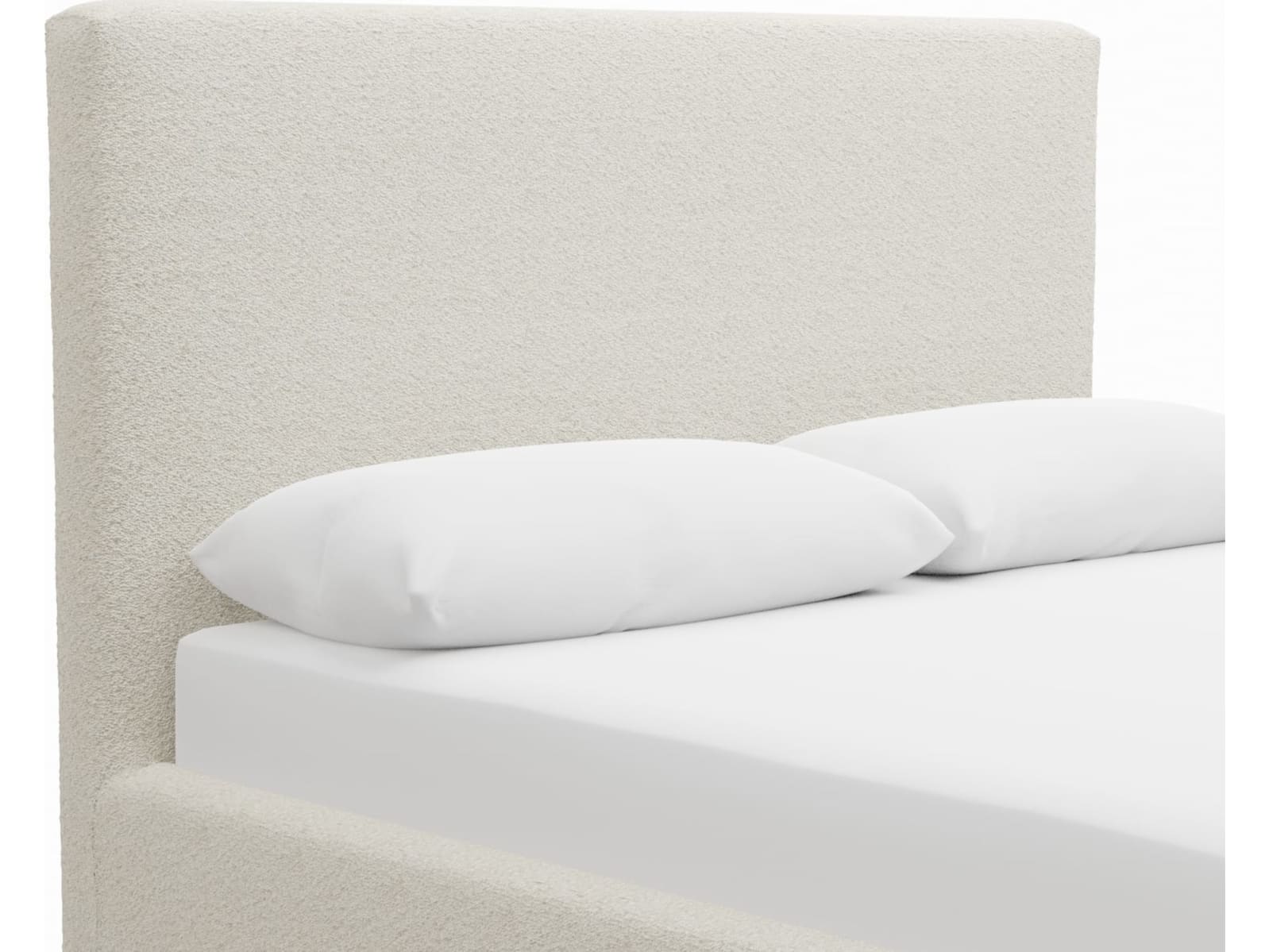 Willow Gas Lift Bed Boucle Ivory color Boucle Ivory