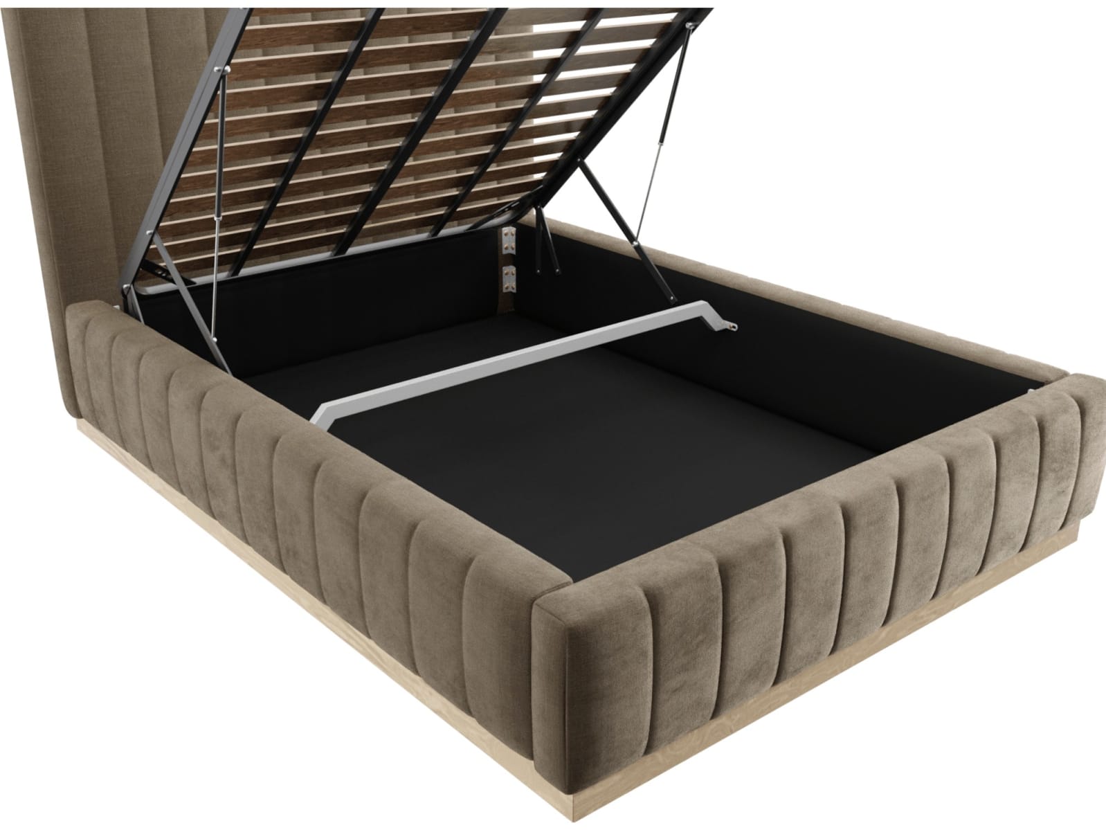 Brentwood Gas Lift Bed Tribute Walnut color Tribute Walnut