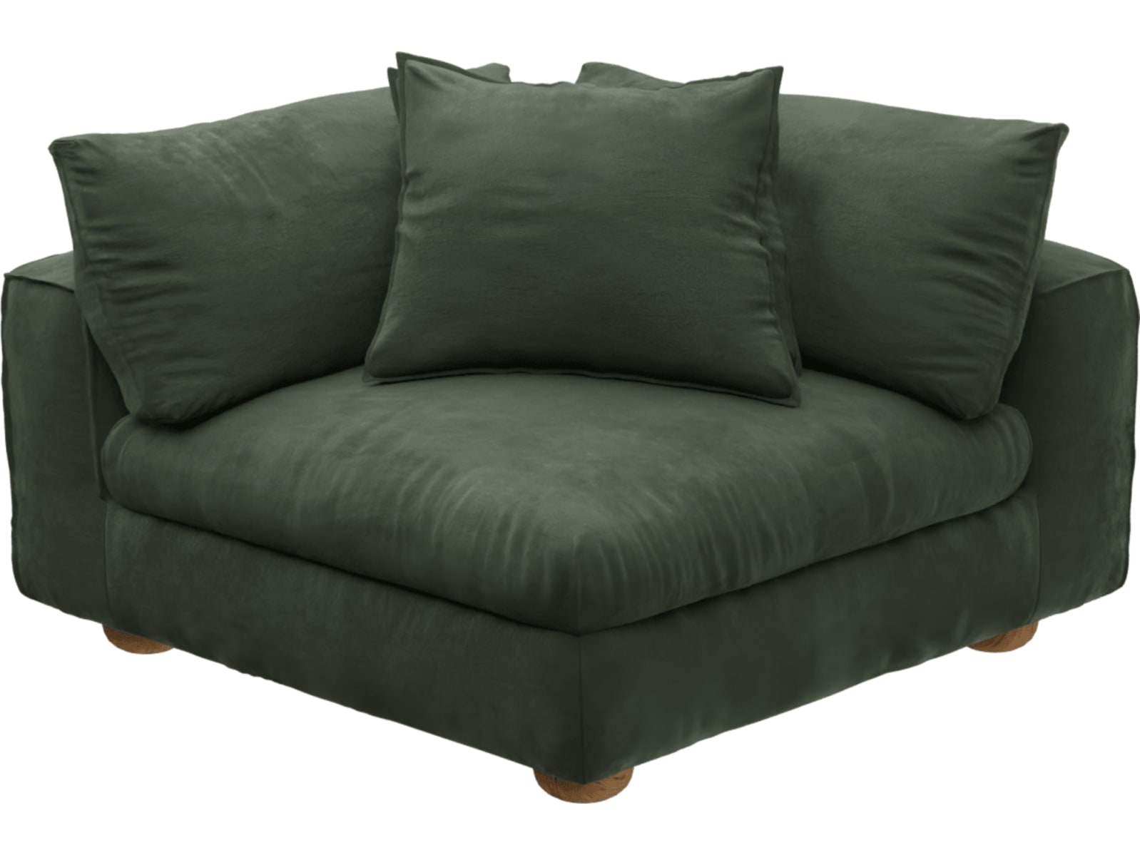 Tully Sofa Modules Slip Covers Muse Forest color Muse Forest