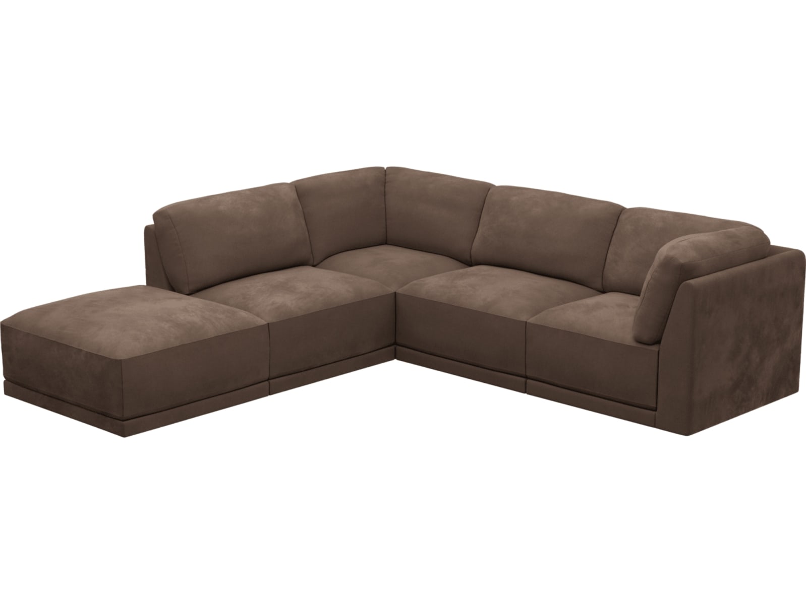 Emily Modular Sofa Muse Chocolate - 5 Piece color Muse Chocolate