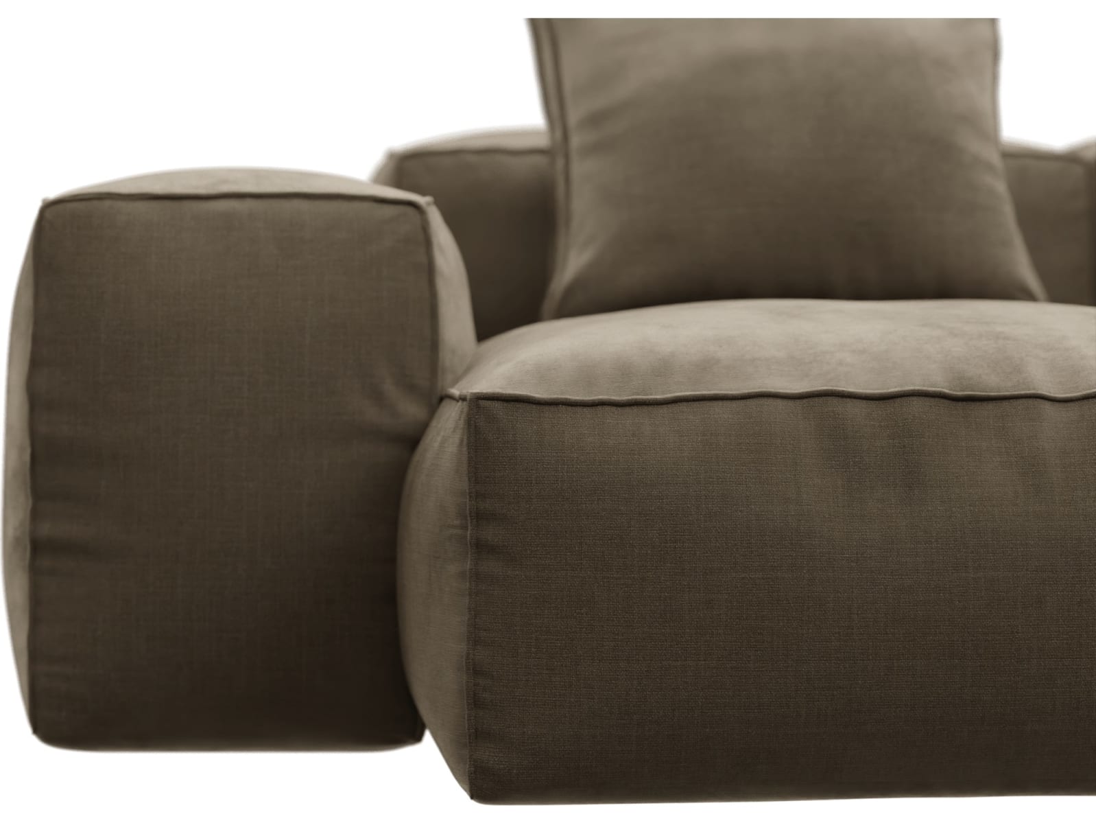 Riley Tribute Walnut Modular Sofa - 2 Seater Chaise color Tribute Walnut