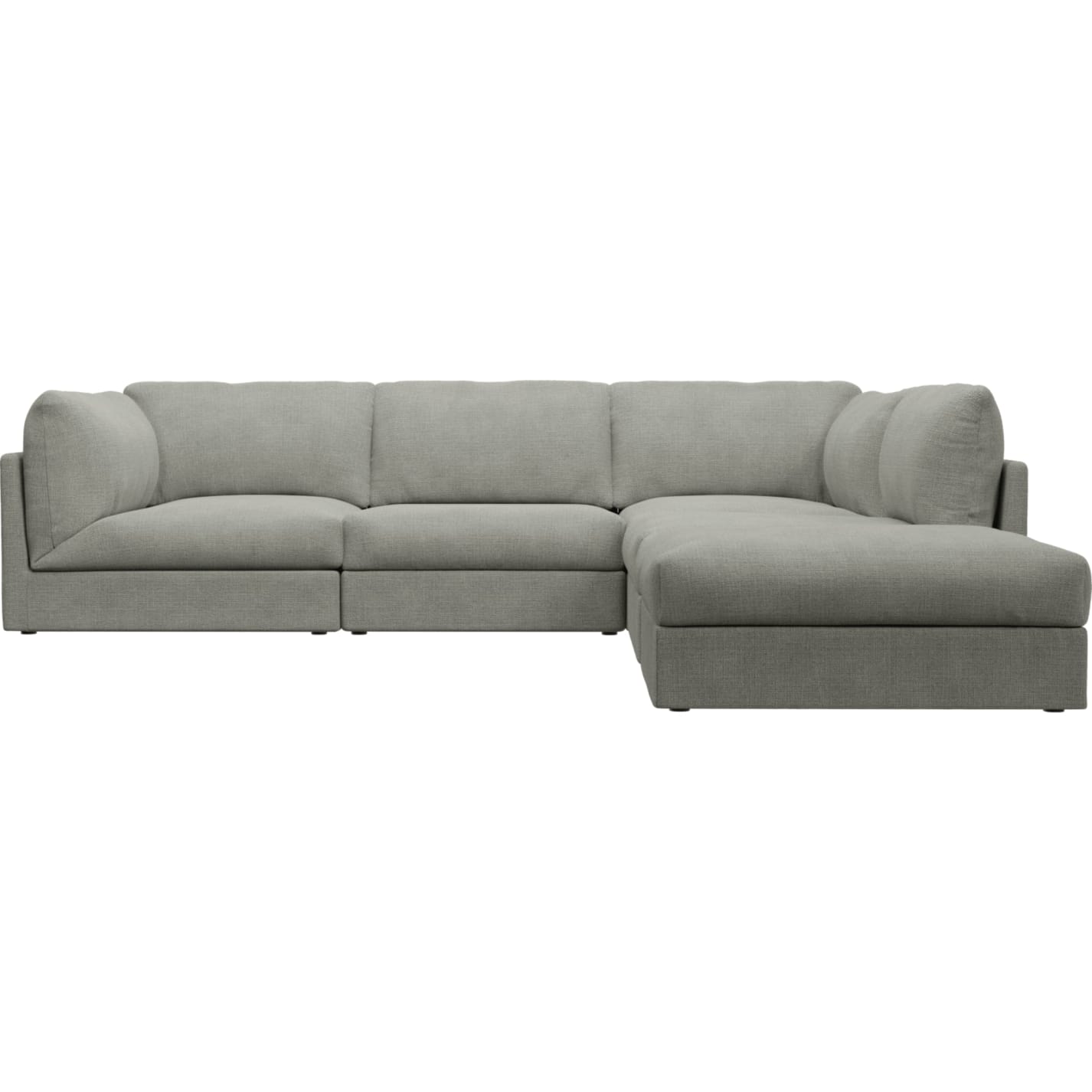 Finley Toorak Pebble Modular Sofa - 5 Seater RAF Terminal color Toorak Pebble