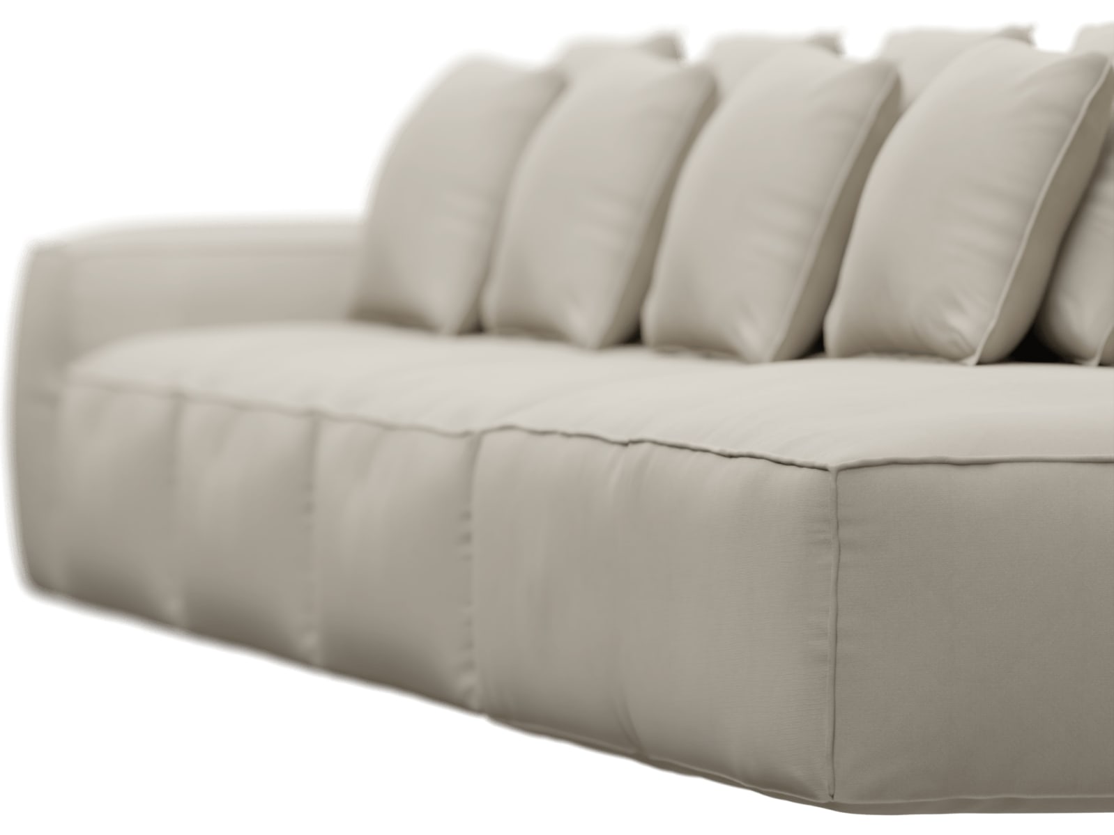 Riley Isla Sea Pearl Modular Sofa - 1x Arm, 3x Armless, 1x Right Terminal color Isla Sea Pearl