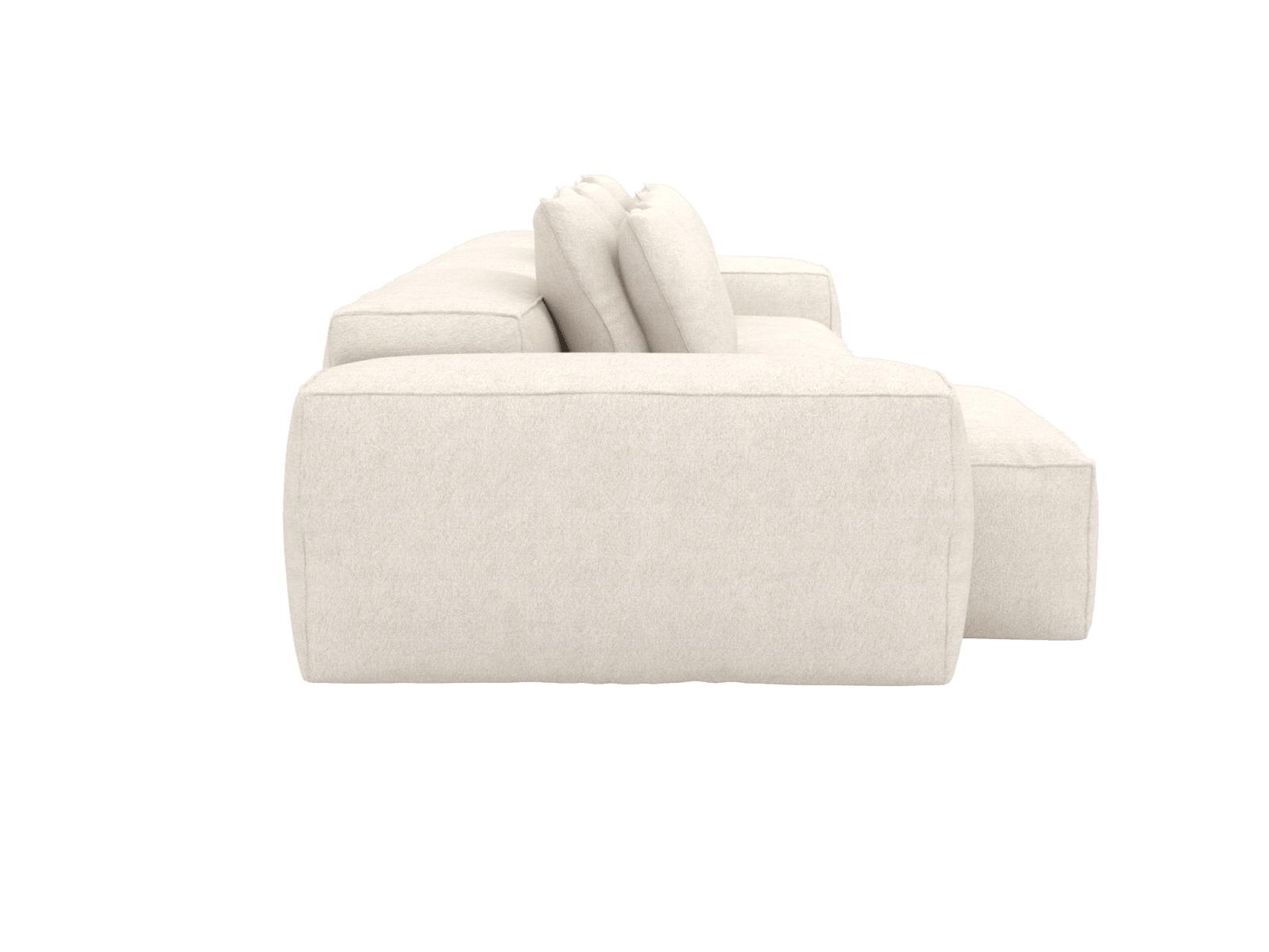 Riley Noa Fog Modular Chaise Sofa - 3 Seater color Noa Fog