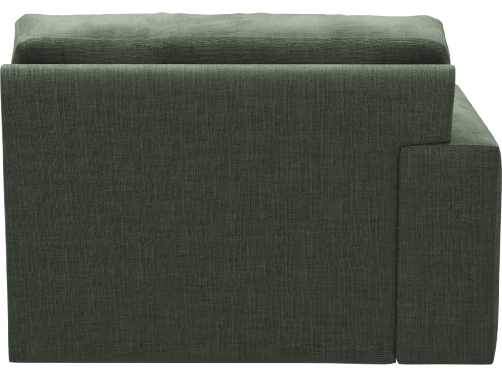 Monica Tribute Dark Jade Left Arm Facing Chaise Module color Tribute Dark Jade