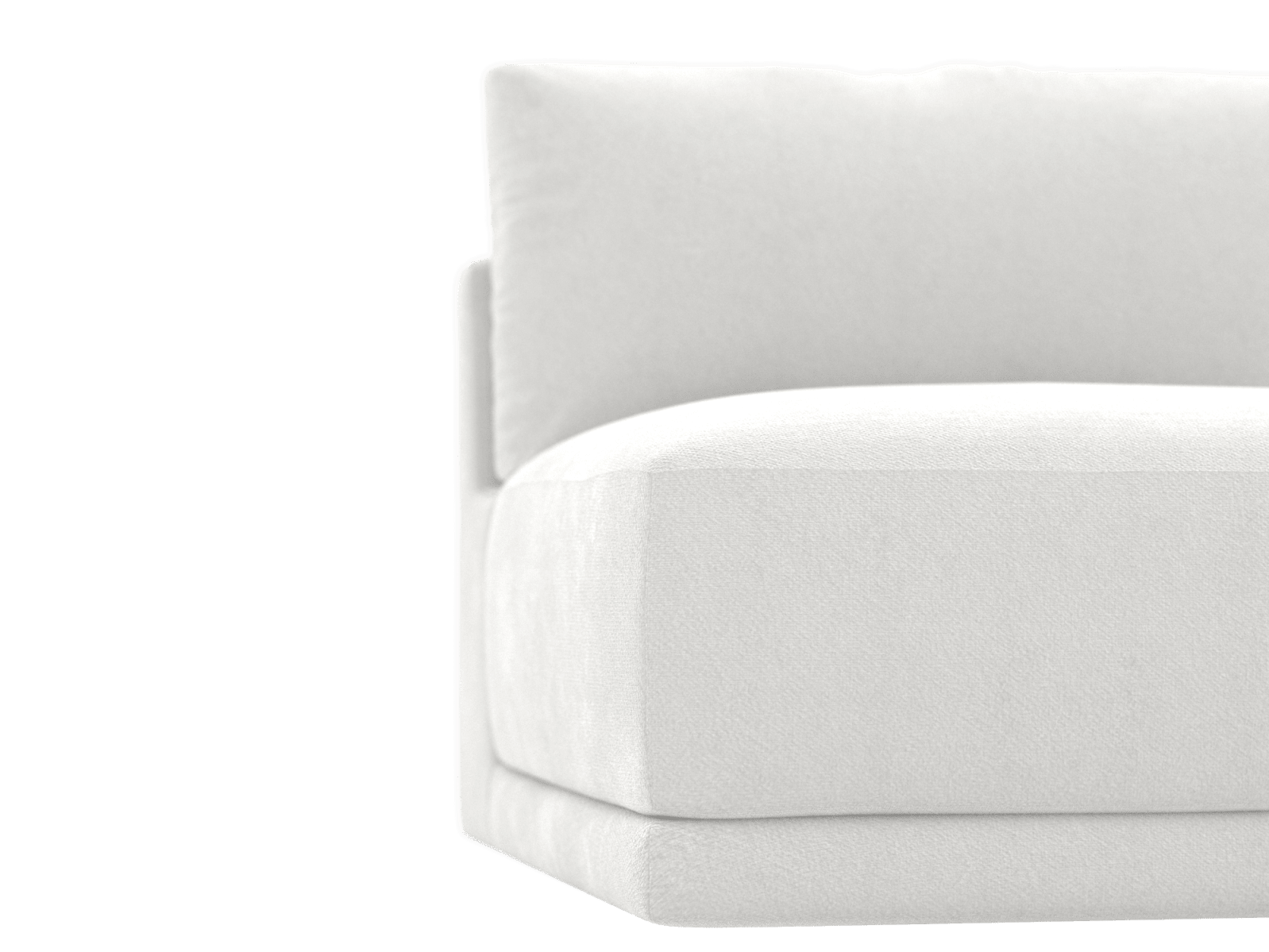Haven Muse Frost 1 Seater Armless Sofa Module color Muse Frost
