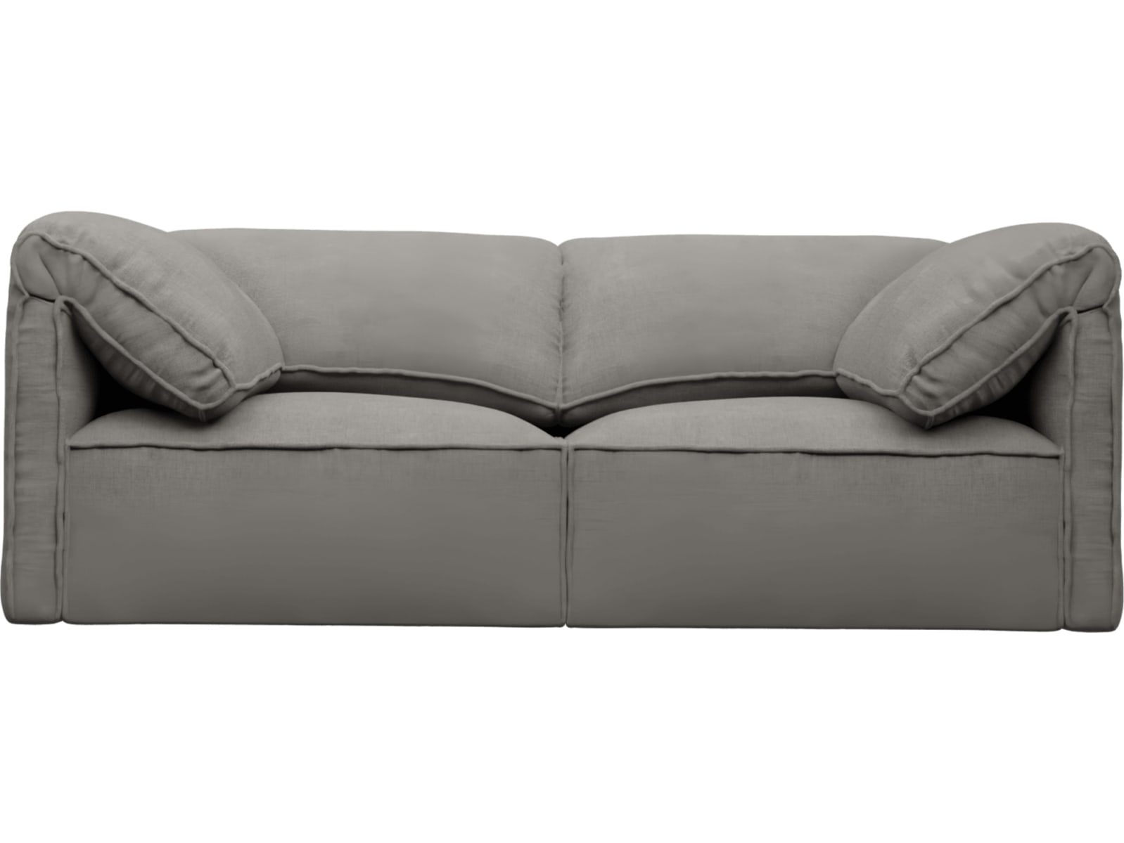 Kai Isla Soft Grey Modular Sofa - 2 Seater color Isla Soft Grey