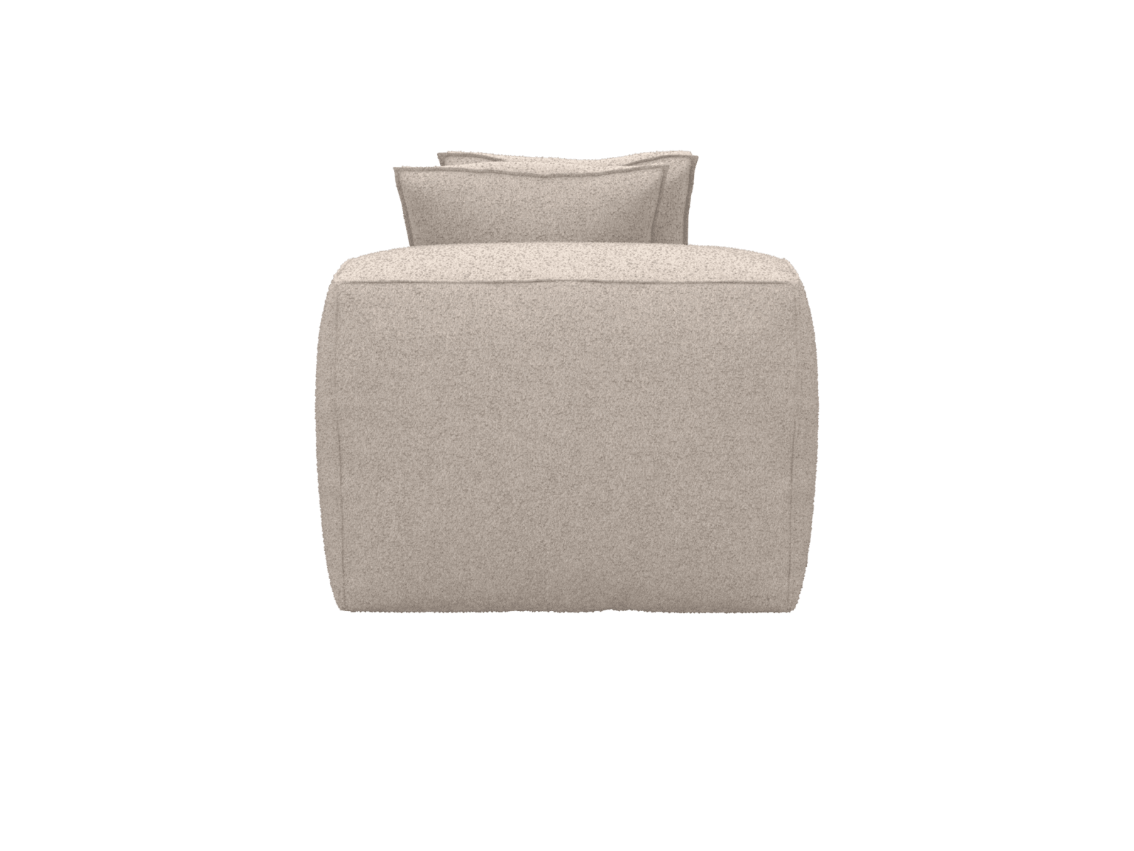 Riley Boucle Pumice Armless Sofa Module color Boucle Pumice