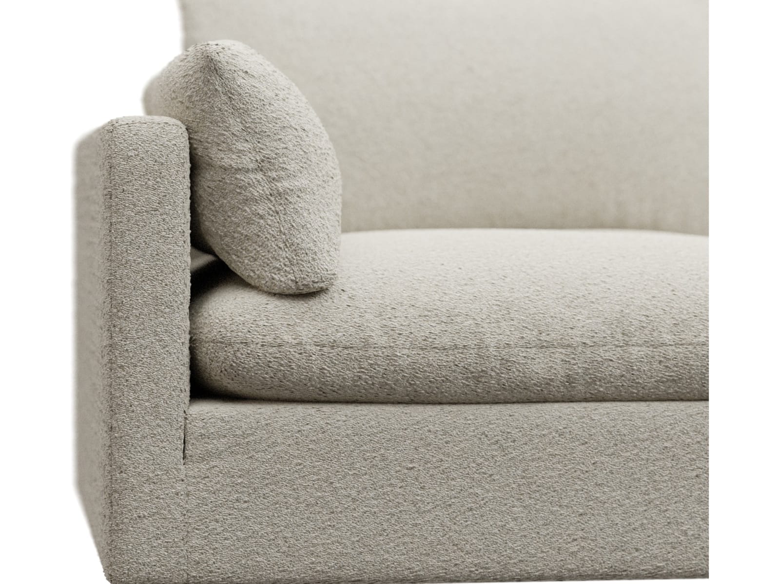 Willow Boucle Ivory Modular Sofa - 3 Seater color Boucle Ivory