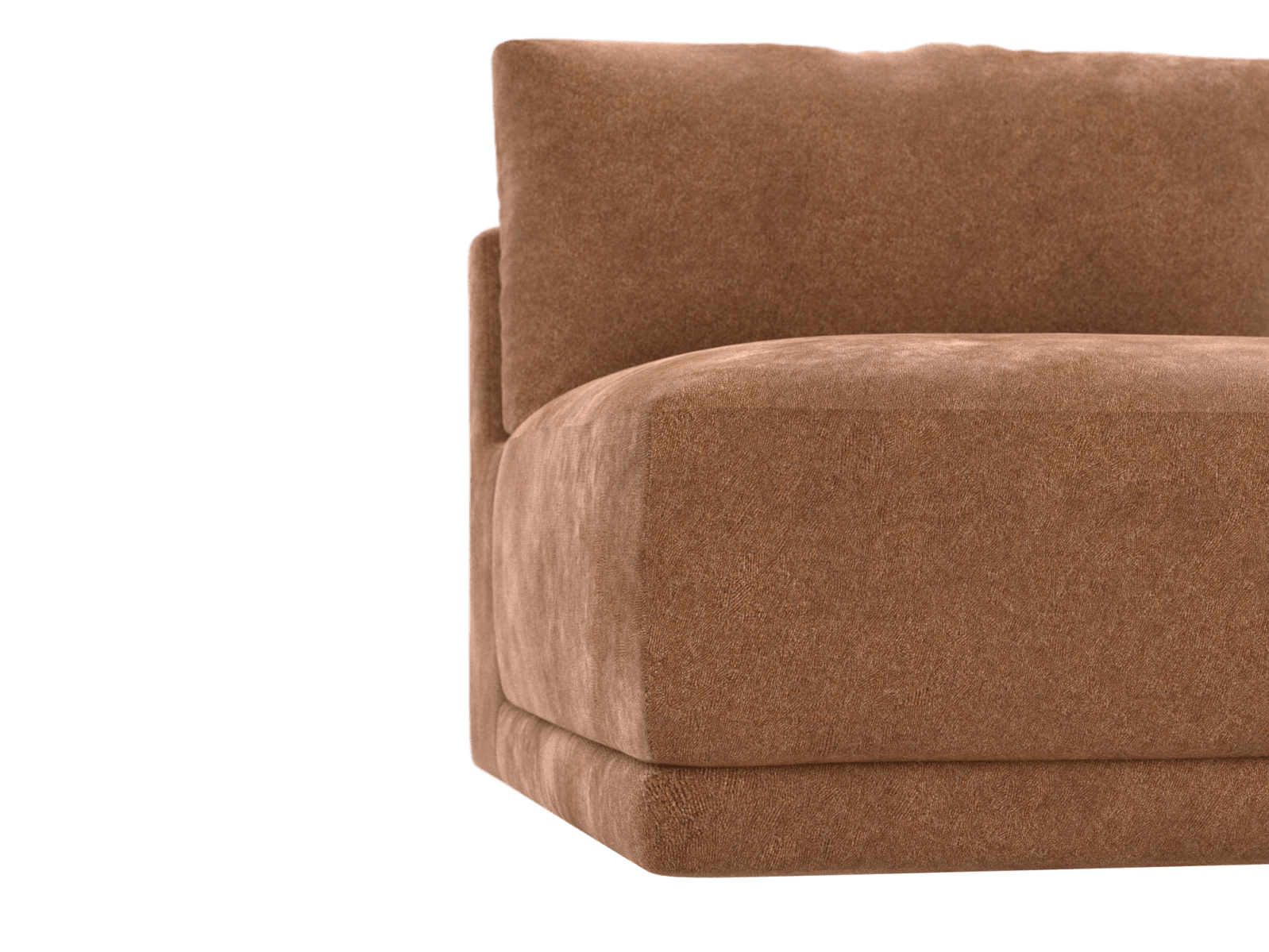 Haven Tribute Chestnut 1 Seater Armless Sofa Module color Tribute Chestnut
