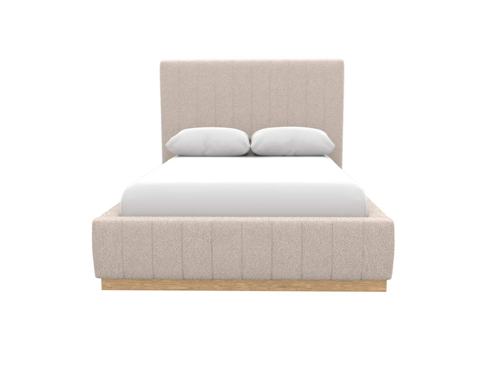 Brentwood Gas Lift Bed Boucle Pumice Double color Boucle Pumice
